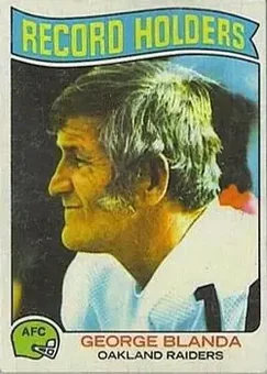 1975 Topps #351 - George Blanda - Oakland Raiders