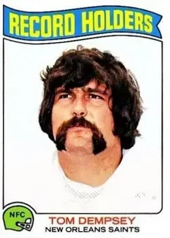 1975 Topps #353 - Tom Dempsey - New Orleans Saints