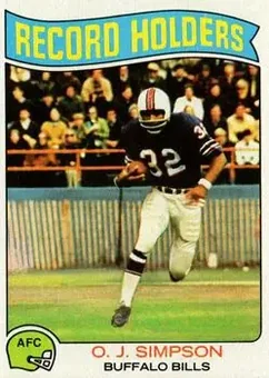 1975 Topps #355 - O.J. Simpson - Buffalo Bills