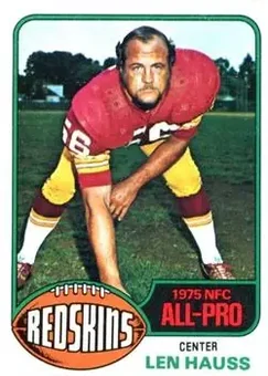 1976 Topps #370 - Len Hauss - Washington Redskins 1976 Topps #370 - Len Hauss - Washington Redskins
