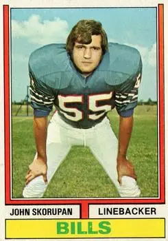 1974 Topps #372 - John Skorupan - Buffalo Bills - Front