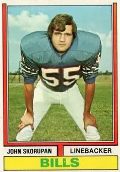 1974 Topps #372 - John Skorupan - Buffalo Bills