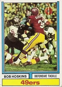 1974 Topps #378 - Bob Hoskins - San Francisco 49ers