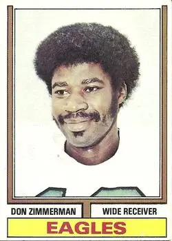 1974 Topps #379 - Don Zimmerman - Philadelphia Eagles - Front 1974 Topps #379 - Don Zimmerman - Philadelphia Eagles - Front