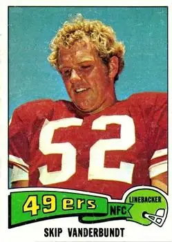 1975 Topps #363 - Skip Vanderbundt - San Francisco 49ers