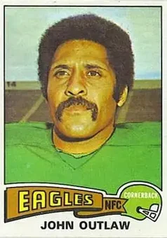 1975 Topps #369 - John Outlaw - Philadelphia Eagles 1975 Topps #369 - John Outlaw - Philadelphia Eagles