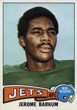 1975 Topps #372 - Jerome Barkum - New York Jets