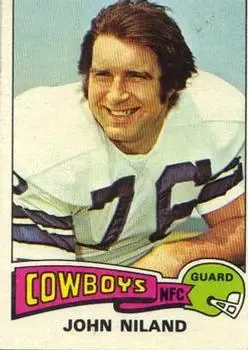 1975 Topps #375 - John Niland - Dallas Cowboys