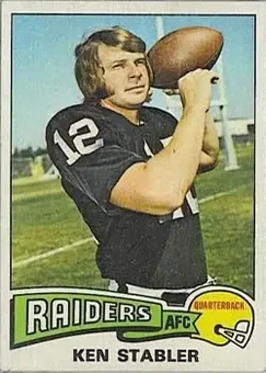 1975 Topps #380 - Ken Stabler - Oakland Raiders