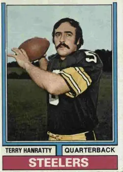 1974 Topps #382 - Terry Hanratty - Pittsburgh Steelers - Front
