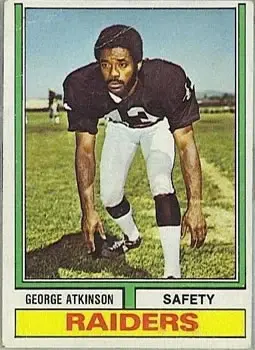 1974 Topps #384 - George Atkinson - Oakland Raiders - Front 1974 Topps #384 - George Atkinson - Oakland Raiders - Front