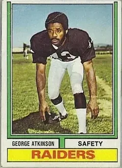 1974 Topps #384 - George Atkinson - Oakland Raiders