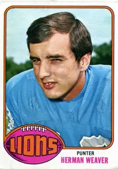1976 Topps #375 - Herman Weaver - Detroit Lions