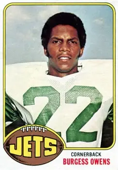 1976 Topps #378 - Burgess Owens - New York Jets