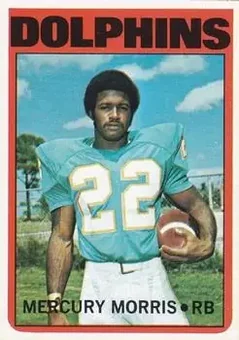1972 Topps #331 - Mercury Morris - Miami Dolphins