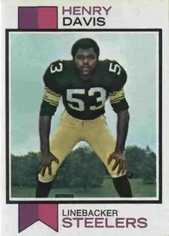 1973 Topps #332 - Henry Davis - Pittsburgh Steelers