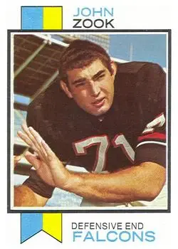 1973 Topps #333 - John Zook - Atlanta Falcons