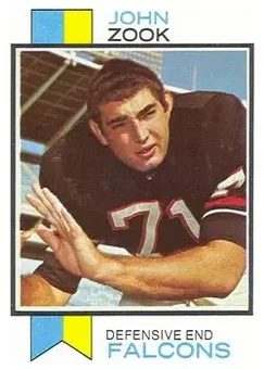 1973 Topps #333 - John Zook - Atlanta Falcons