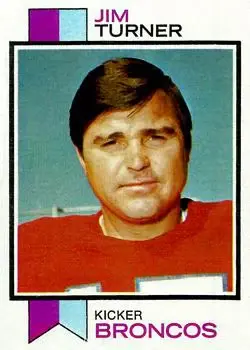 1973 Topps #334 - Jim Turner - Denver Broncos - Front 1973 Topps #334 - Jim Turner - Denver Broncos - Front