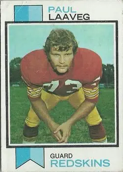1973 Topps #339 - Paul Laaveg - Washington Redskins - Front