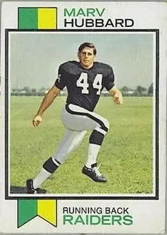 1973 Topps #345 - Marv Hubbard - Oakland Raiders
