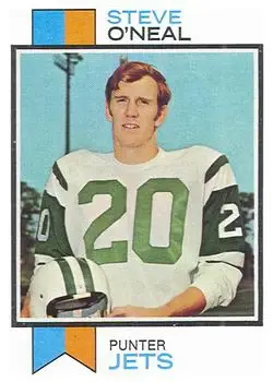1973 Topps #349 - Steve O'Neal - New York Jets - Front