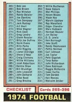 1974 Topps #391 - Card #391