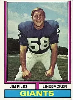 1974 Topps #394 - Jim Files - New York Giants