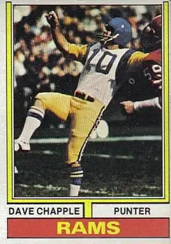 1974 Topps #396 - Dave Chapple - Los Angeles Rams - Front