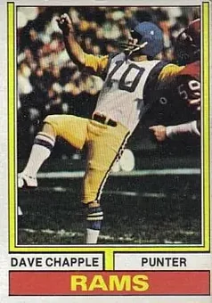1974 Topps #396 - Dave Chapple - Los Angeles Rams