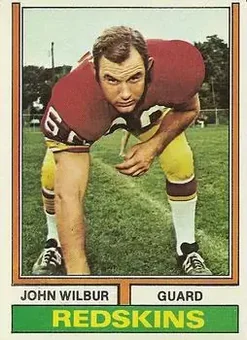 1974 Topps #398 - John Wilbur - Washington Redskins