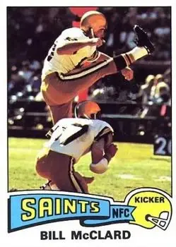 1975 Topps #382 - Bill McClard - New Orleans Saints - Front 1975 Topps #382 - Bill McClard - New Orleans Saints - Front