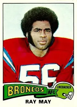 1975 Topps #383 - Ray May - Denver Broncos