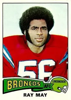 1975 Topps #383 - Ray May - Denver Broncos