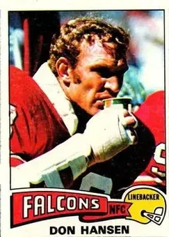 1975 Topps #384 - Don Hansen - Atlanta Falcons