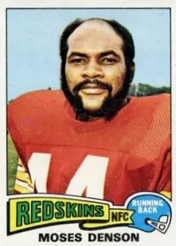 1975 Topps #392 - Moses Denson - Washington Redskins - Front