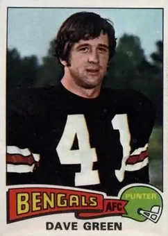 1975 Topps #394 - Dave Green - Cincinnati Bengals