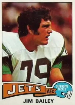 1975 Topps #398 - Jim Bailey - New York Jets - Front