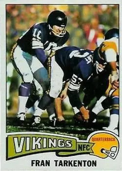 1975 Topps #400 - Fran Tarkenton - Minnesota Vikings