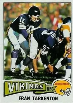 1975 Topps #400 - Fran Tarkenton - Minnesota Vikings