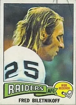 1975 Topps #405 - Fred Biletnikoff - Oakland Raiders