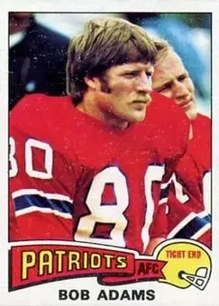 1975 Topps #407 - Bob Adams - New England Patriots