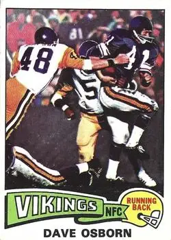 1975 Topps #410 - Dave Osborn - Minnesota Vikings