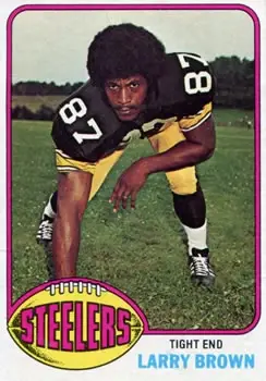 1976 Topps #381 - Larry Brown - Pittsburgh Steelers - Front