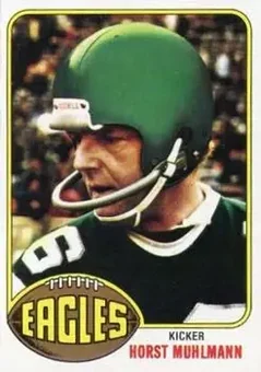 1976 Topps #382 - Horst Muhlmann - Philadelphia Eagles