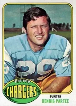 1976 Topps #387 - Dennis Partee - San Diego Chargers
