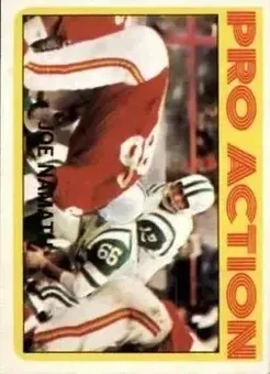 1972 Topps #343 - Joe Namath - New York Jets