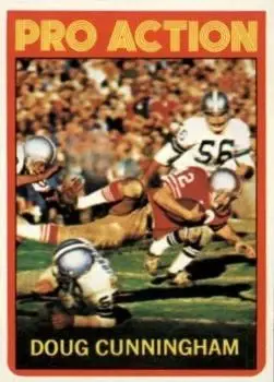 1972 Topps #345 - Doug Cunningham - San Francisco 49ers - Front