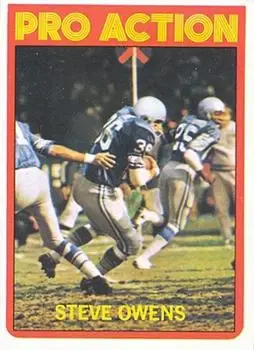 1972 Topps #347 - Steve Owens - Detroit Lions
