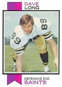 1973 Topps #356 - Dave Long - New Orleans Saints
